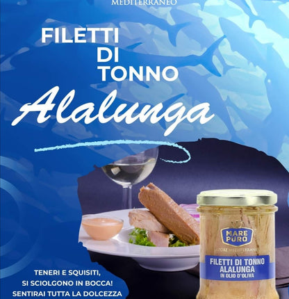 FILETTI DI TONNO ALALUNGA IN OLIO D'OLIVA GRAMMI 200