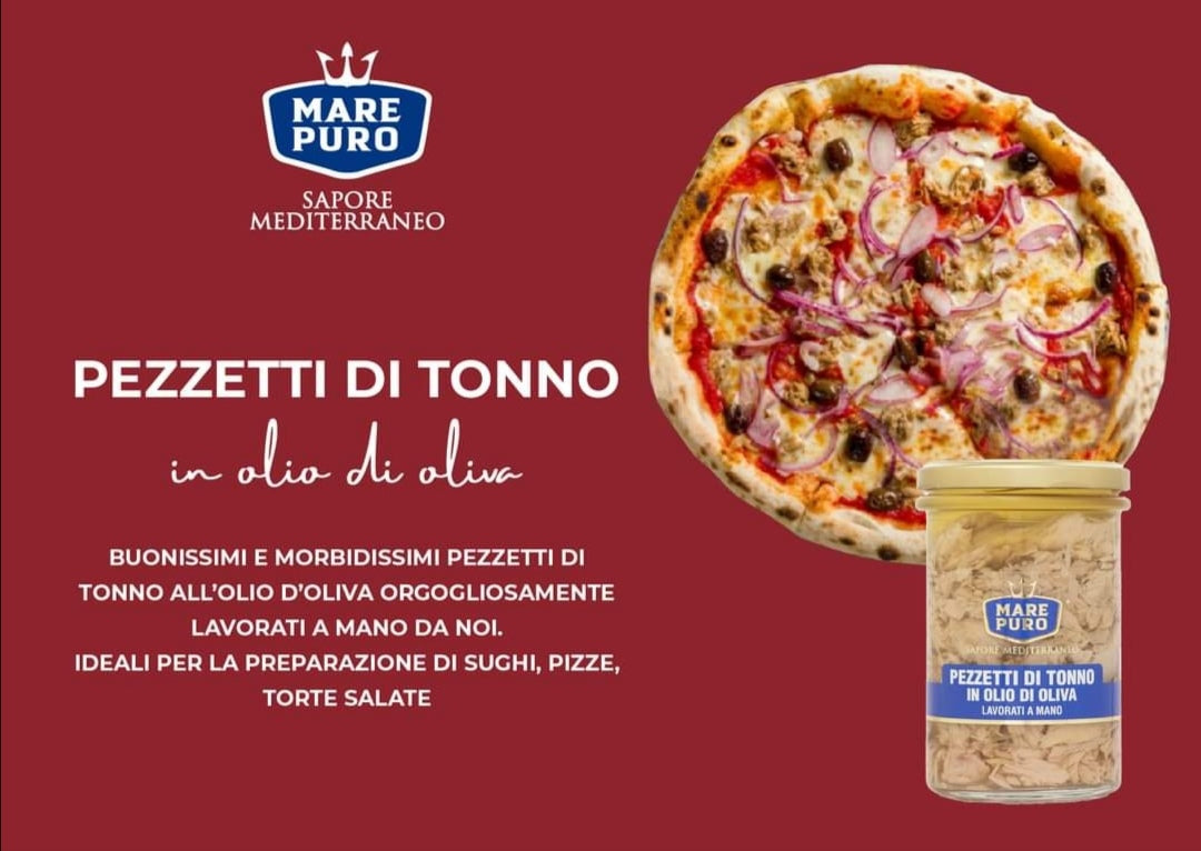 Pezzetti Di Tonno All’olio D’oliva 300 Grammi Lavorati A Mano - TONNOMAREMIO